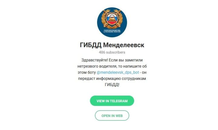 В Менделеевске работает Telegram-канал для борьбы с нетрезвыми водителями