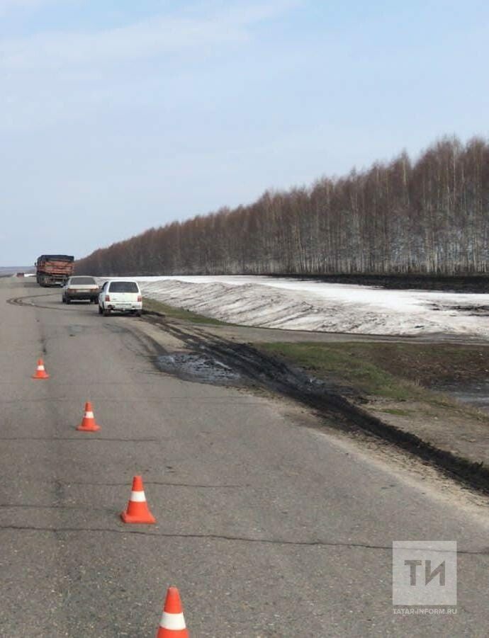 Водитель погиб, вылетев на автомобиле в кювет с трассы РТ