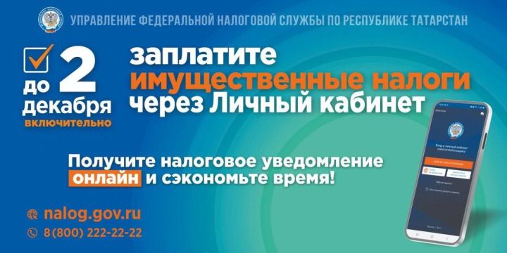 Приближается срок уплаты налогов физических лиц