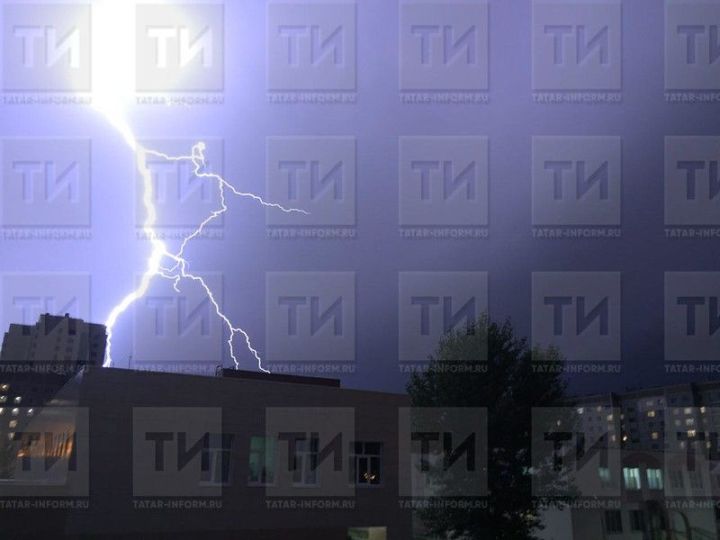В Менделеевском районе прогнозируют грозу