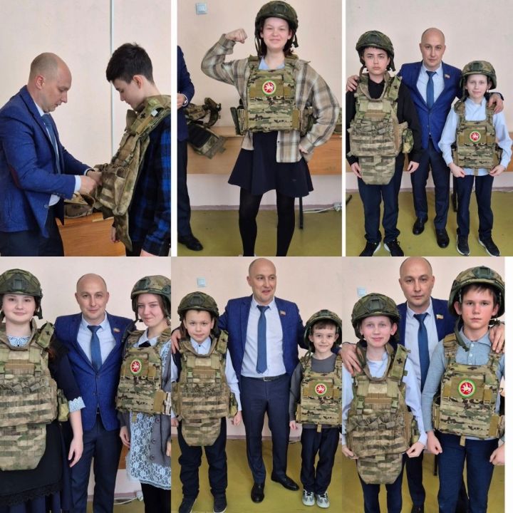 Эдуард Шарафиев провел урок мужества в школе Татарских Челнов