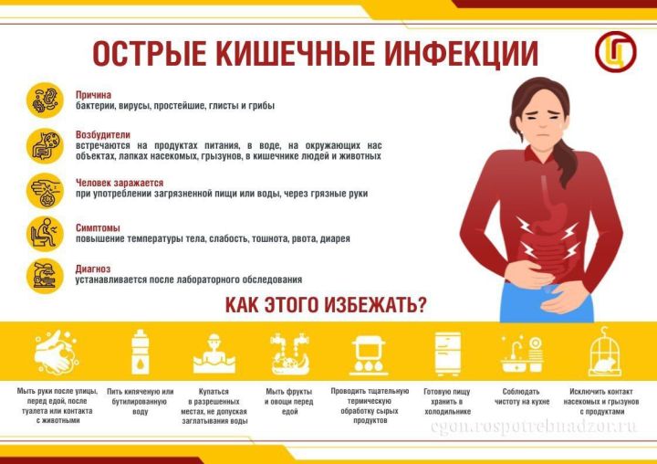 Необходимо проводить профилактику острых кишечных инфекций