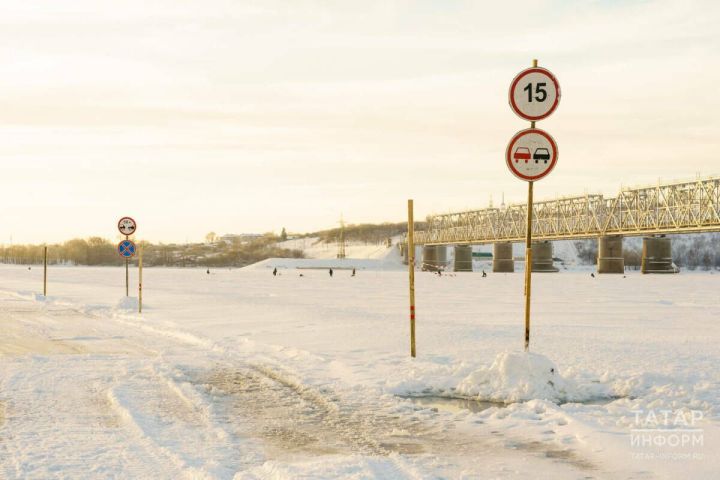 Ледовые переправы Татарстана закроются 15 марта из-за потепления