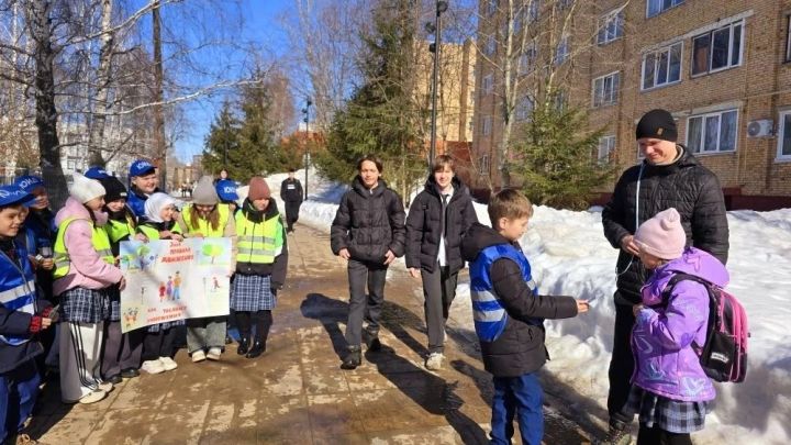 В Менделеевске провели акцию «Стань заметней на дороге»