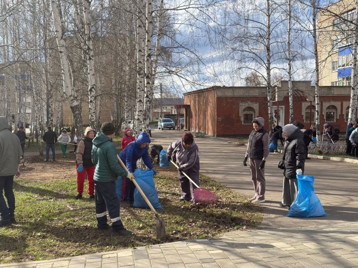 Жители Менделеевска присоединились к общегородскому субботнику