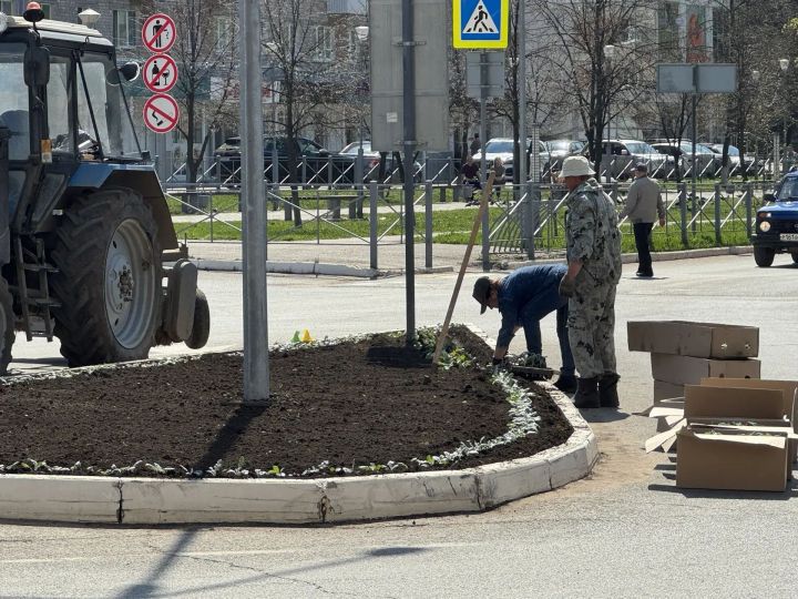 В Менделеевске начали озеленять городские пространства